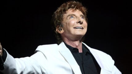 Barry Manilow performs during the curtain call of Manilow On Broadway Opening Night