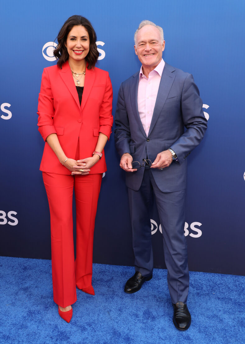 Cecilia Vega and Scott Pelley attending an event
