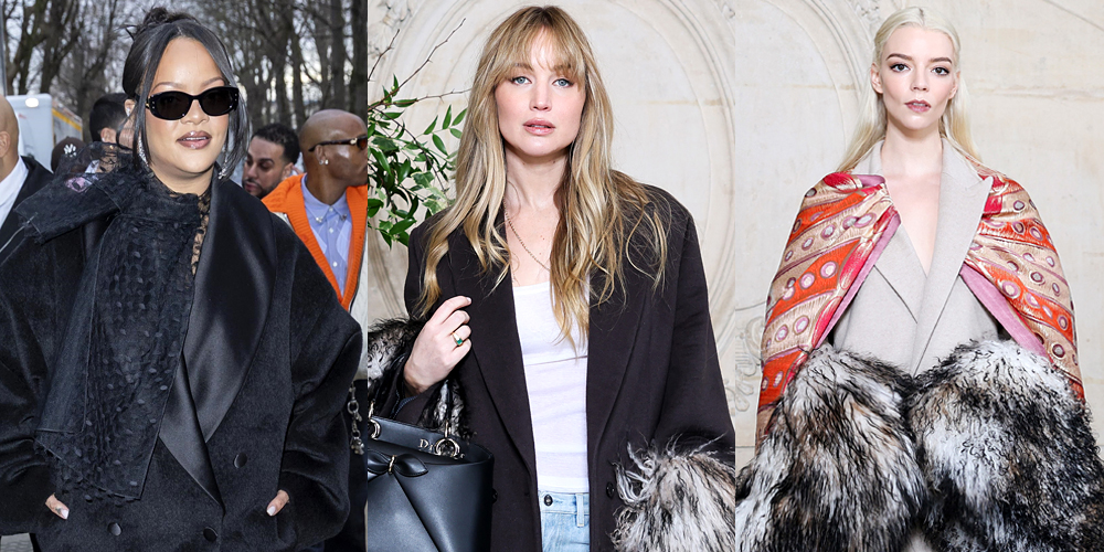 Rihanna, Jennifer Lawrence, Anya Taylor-Joy, & More Stars Attend Dior Haute Couture Show During Paris Fashion Week