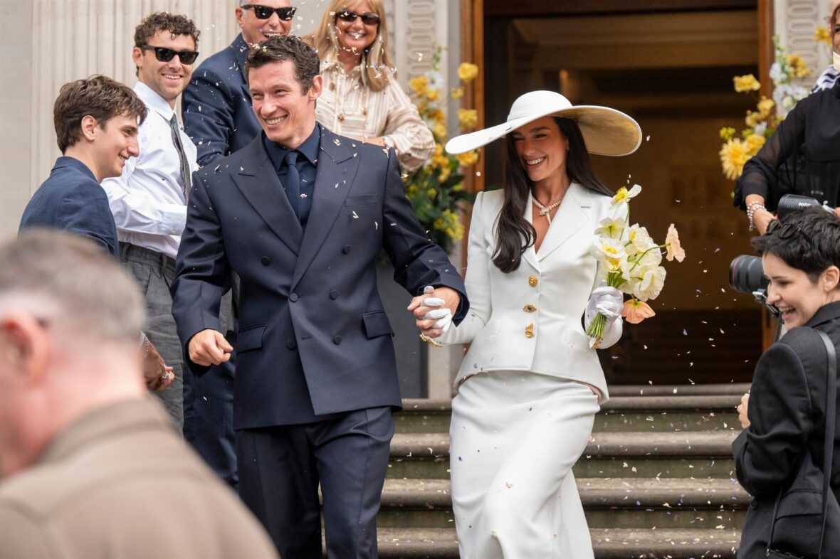 Dua Lipa and Callum Turner wedding photos