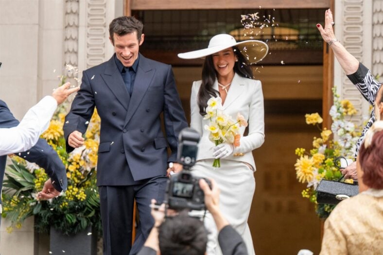 Dua Lipa and Callum Turner wedding photo