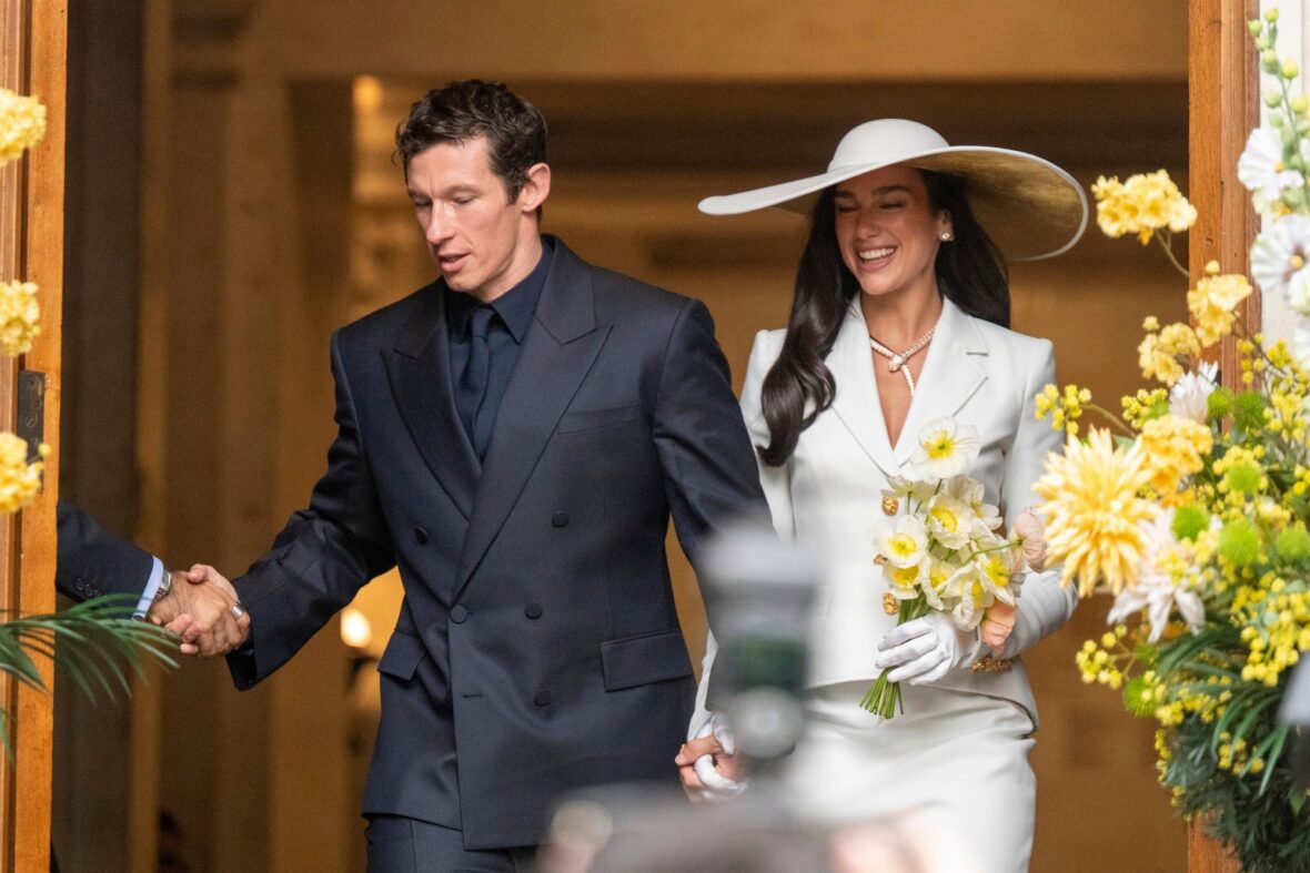 Dua Lipa and Callum Turner wedding photos