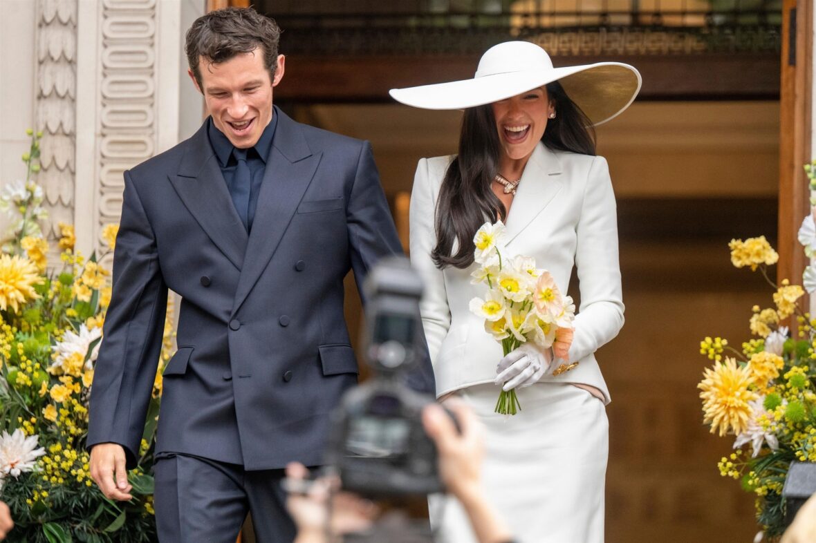 Dua Lipa and Callum Turner wedding photos