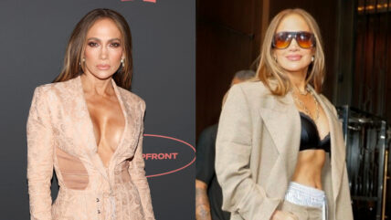 Jennifer Lopez Promotes ‘Office Romance’ Movie at Netflix Upfront, Talks Chemistry with Brett Goldstein