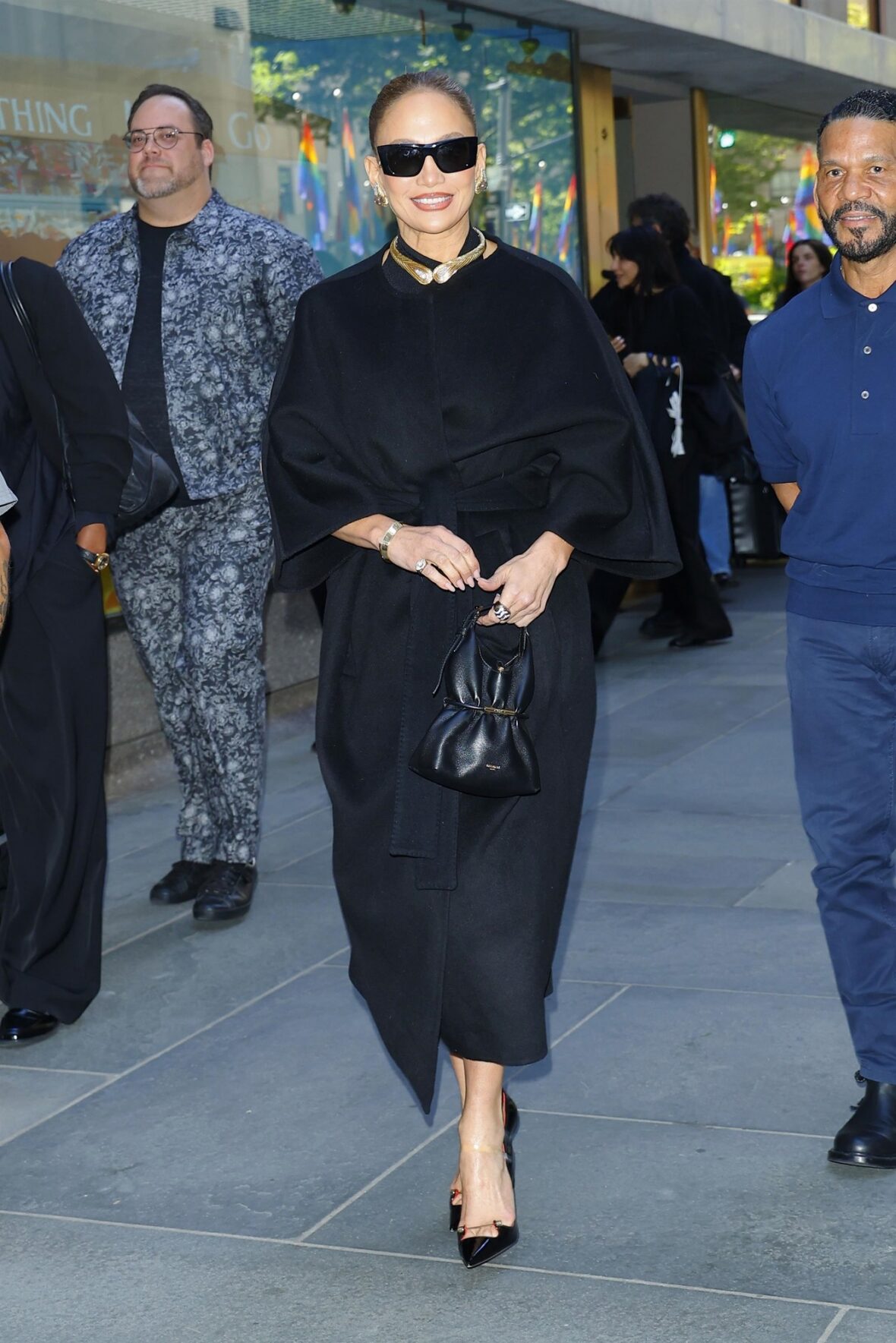 Jennifer Lopez in black dress