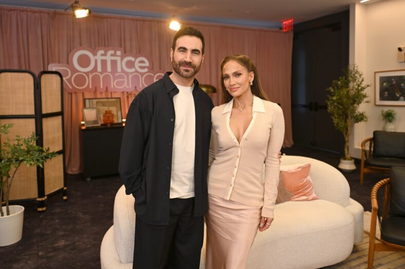 Jennifer Lopez and Brett Goldstein at "Office Romance" speed dating event