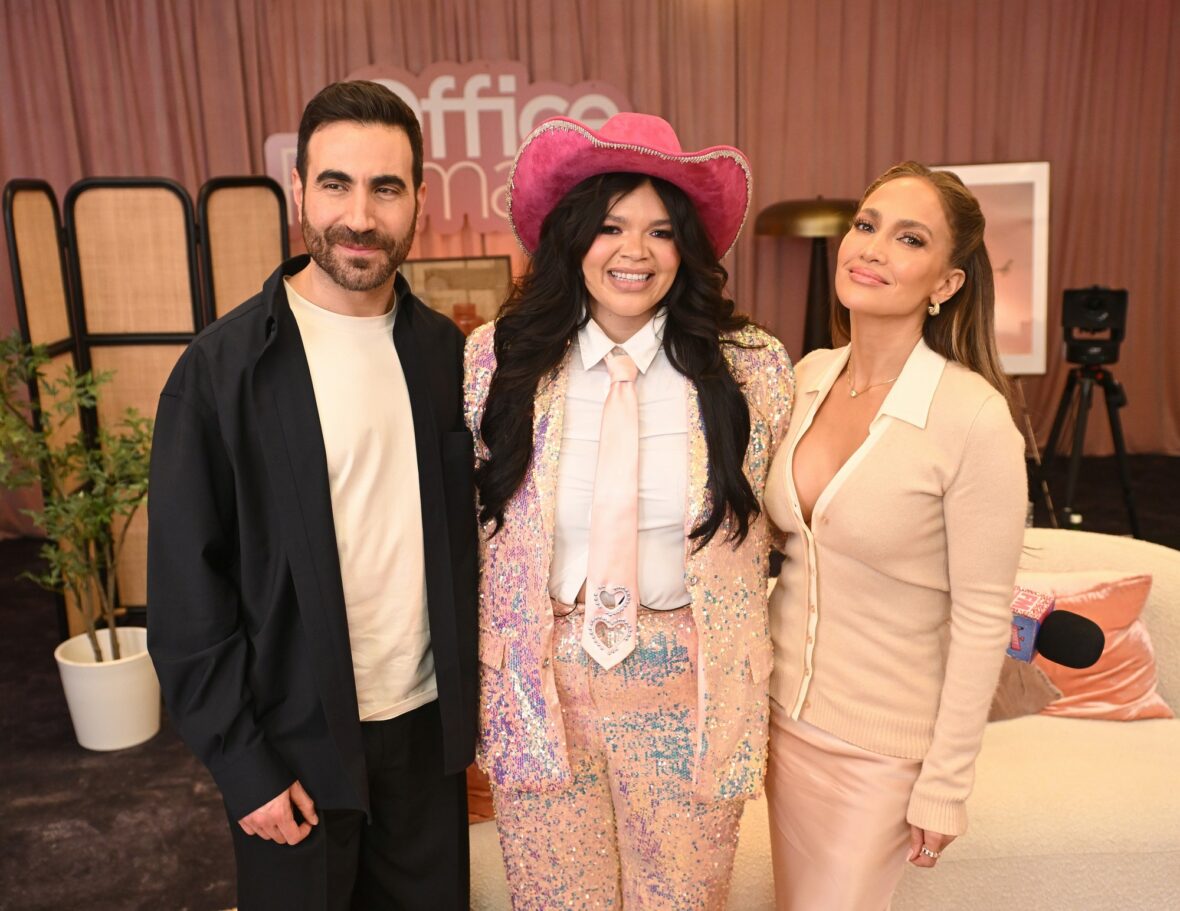 Jennifer Lopez and Brett Goldstein at "Office Romance" speed dating event