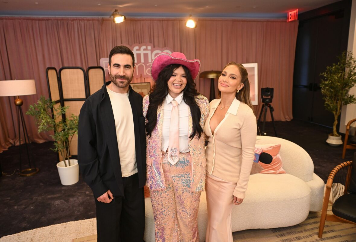 Jennifer Lopez and Brett Goldstein at "Office Romance" speed dating event