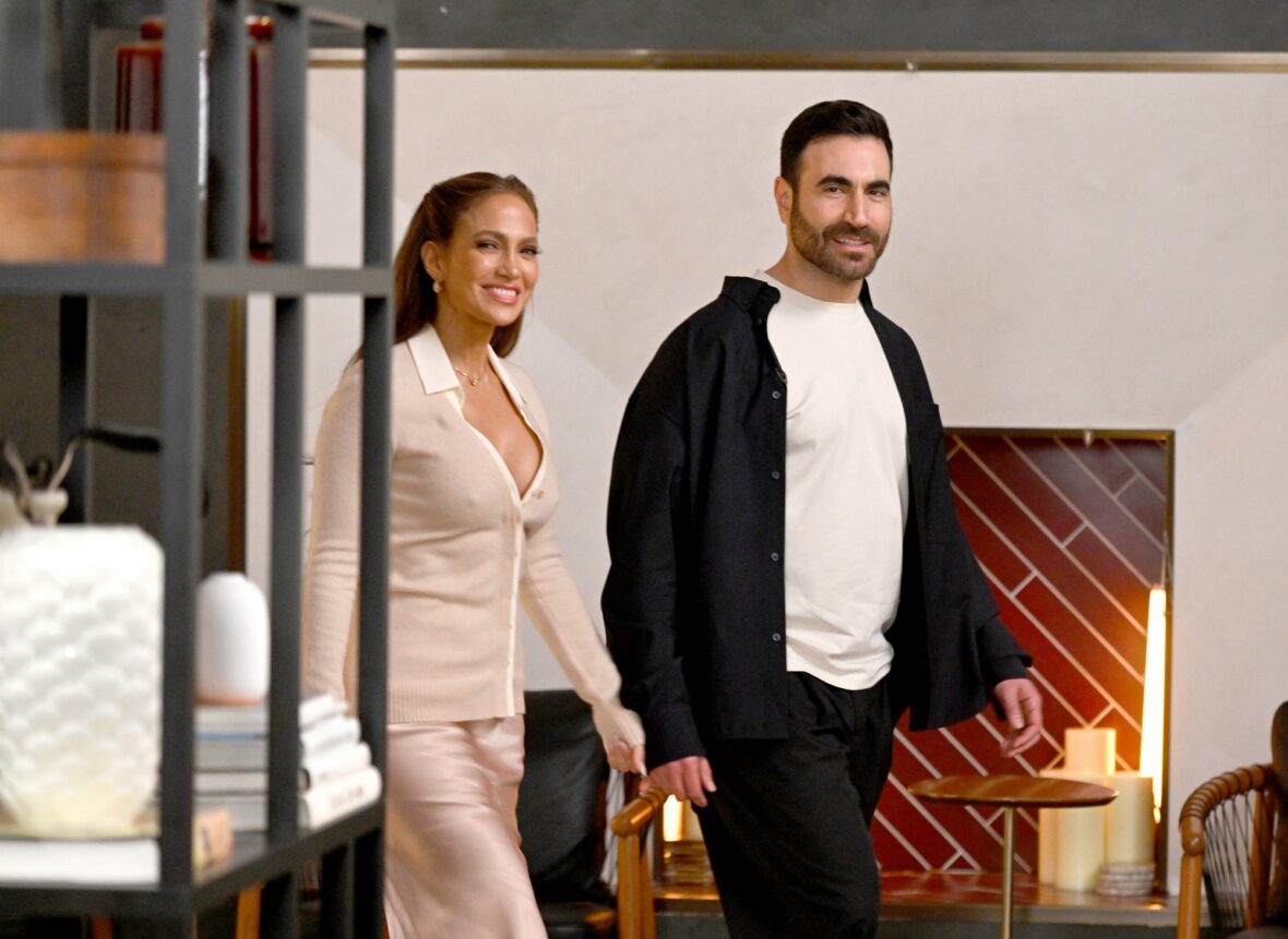 Jennifer Lopez and Brett Goldstein at "Office Romance" speed dating event