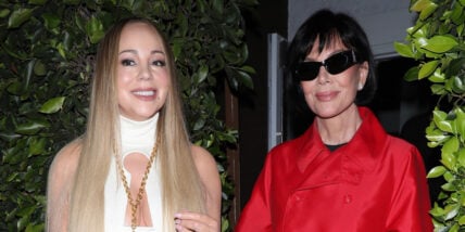 Kris Jenner & Mariah Carey Go Glam for Dinner at Giorgio Baldi