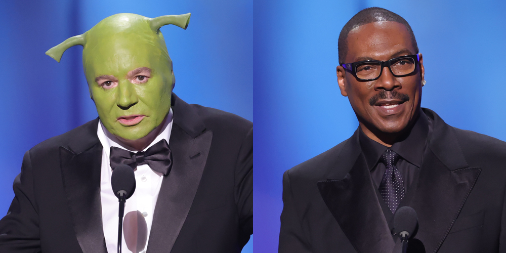 Mike Myers Dons Shrek Makeup to Help Honor Co-Star Eddie Murphy With AFI Life Achievement Award