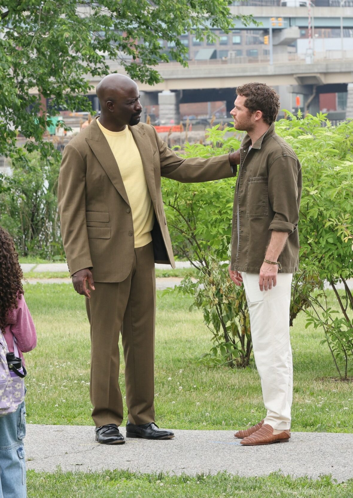 Mike Colter and Finn Jones film "Daredevil: Born Again" scenes in New York