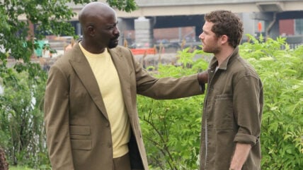 Mike Colter and Finn Jones film 
