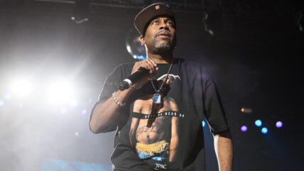 Rob Base performing on stage