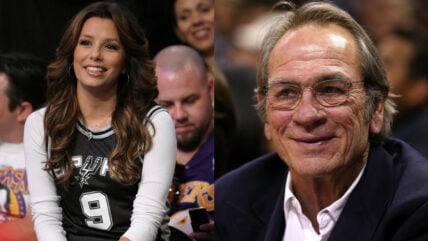 Eva Longoria at Spurs game / Tommy Lee Jones at Spurs game